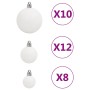 Juego de bolas de Navidad 111 pzas poliestireno blanco en Decoración Festiva y Estacional | Comprar online en Foru.es