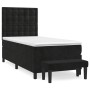 Cama box spring con colchón terciopelo negro 90x200 cm de vidaXL, Camas y somieres - Ref: Foro24-3138063, Precio: 362,47 €, D...