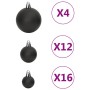 Juego de bolas de Navidad 111 pzas poliestireno negro en Decoración Festiva y Estacional | Comprar online en Foru.es