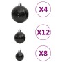 Juego de bolas de Navidad 111 pzas poliestireno negro en Decoración Festiva y Estacional | Comprar online en Foru.es