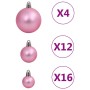 Juego de bolas de Navidad 111 pzas poliestireno rosa en Decoración Festiva y Estacional | Comprar online en Foru.es