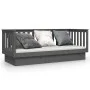 Sofá cama madera maciza de pino gris 75x190 cm de vidaXL, Camas y somieres - Ref: Foro24-821576, Precio: 140,82 €, Descuento: %