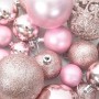 Juego de bolas de Navidad 111 pzas poliestireno rosa en Decoración Festiva y Estacional | Comprar online en Foru.es