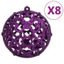 Juego de bolas de Navidad 111 pzas poliestireno morado en Decoración Festiva y Estacional | Comprar online en Foru.es