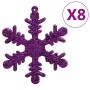 Juego de bolas de Navidad 111 pzas poliestireno morado en Decoración Festiva y Estacional | Comprar online en Foru.es