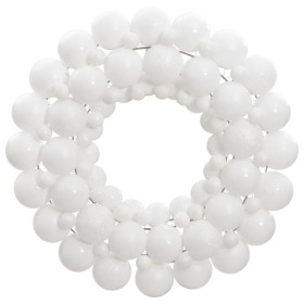 Corona de Navidad poliestireno blanca 45 cm en Decoración Festiva y Estacional | Comprar online en Foru.es