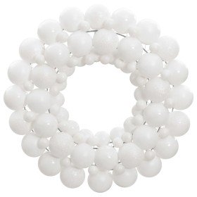 Corona de Navidad poliestireno blanca 45 cm en Decoración Festiva y Estacional | Comprar online en Foru.es