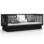 Sofá cama madera maciza de pino negro 75x190 cm de vidaXL, Camas y somieres - Ref: Foro24-821578, Precio: 140,82 €, Descuento: %