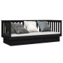 Sofá cama madera maciza de pino negro 75x190 cm de vidaXL, Camas y somieres - Ref: Foro24-821578, Precio: 140,82 €, Descuento: %