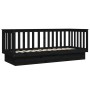 Sofá cama madera maciza de pino negro 75x190 cm de vidaXL, Camas y somieres - Ref: Foro24-821578, Precio: 140,82 €, Descuento: %
