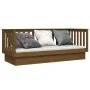 Sofá cama de madera maciza de pino marrón miel 75x190 cm de vidaXL, Camas y somieres - Ref: Foro24-821577, Precio: 154,92 €, ...