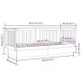 Sofá cama de madera maciza de pino marrón miel 75x190 cm de vidaXL, Camas y somieres - Ref: Foro24-821577, Precio: 154,92 €, ...