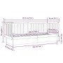 Sofá cama de madera maciza de pino marrón miel 75x190 cm de vidaXL, Camas y somieres - Ref: Foro24-821577, Precio: 156,43 €, ...