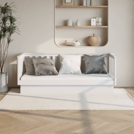 Sofá cama madera maciza de pino blanco 75x190 cm de vidaXL, Camas y somieres - Ref: Foro24-821575, Precio: 161,26 €, Descuent...