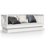 Sofá cama madera maciza de pino blanco 75x190 cm de vidaXL, Camas y somieres - Ref: Foro24-821575, Precio: 161,26 €, Descuent...