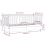 Sofá cama madera maciza de pino blanco 75x190 cm de vidaXL, Camas y somieres - Ref: Foro24-821575, Precio: 161,26 €, Descuent...