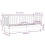 Sofá cama de madera maciza de pino marrón miel 90x190 cm de vidaXL, Camas y somieres - Ref: Foro24-821582, Precio: 147,66 €, ...