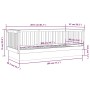 Sofá cama madera maciza de pino marrón miel 90x200 cm de vidaXL, Camas y somieres - Ref: Foro24-821567, Precio: 170,42 €, Des...
