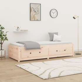 Sofá cama madera maciza de pino 90x200 cm de vidaXL, Camas y somieres - Ref: Foro24-821589, Precio: 151,04 €, Descuento: %