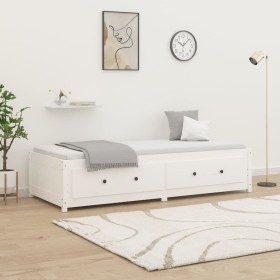 Sofá cama madera maciza de pino blanco 90x200 cm de vidaXL, Camas y somieres - Ref: Foro24-821590, Precio: 248,11 €, Descuent...