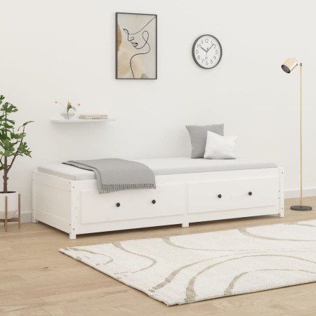 Sofá cama madera maciza de pino blanco 90x200 cm de vidaXL, Camas y somieres - Ref: Foro24-821590, Precio: 248,11 €, Descuent...