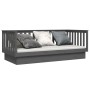 Sofá cama de madera maciza de pino gris 100x200 cm de vidaXL, Camas y somieres - Ref: Foro24-821571, Precio: 159,96 €, Descue...