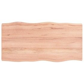 Tablero mesa madera tratada borde natural marrón 100x50x(2-4)cm de vidaXL, Tableros para mesas - Ref: Foro24-363951, Precio: ...