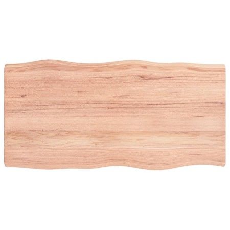 Tablero mesa madera tratada borde natural marrón 100x50x(2-4)cm de vidaXL, Tableros para mesas - Ref: Foro24-363951, Precio: ...