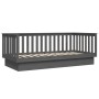 Sofá cama de madera maciza de pino gris 100x200 cm de vidaXL, Camas y somieres - Ref: Foro24-821571, Precio: 159,96 €, Descue...