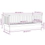 Sofá cama de madera maciza de pino gris 100x200 cm de vidaXL, Camas y somieres - Ref: Foro24-821571, Precio: 159,96 €, Descue...