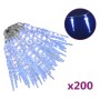 Luces carámbano Navidad 200 LED azul acrílico PVC 20 m en Decoración Festiva y Estacional | Comprar online en Foru.es