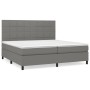 Cama box spring con colchón tela gris oscuro 200x200 cm de vidaXL, Camas y somieres - Ref: Foro24-3141802, Precio: 659,01 €, ...