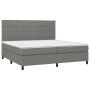 Cama box spring con colchón tela gris oscuro 200x200 cm de vidaXL, Camas y somieres - Ref: Foro24-3141802, Precio: 659,01 €, ...