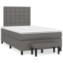 Cama box spring con colchón cuero sintético gris 120x200 cm de vidaXL, Camas y somieres - Ref: Foro24-3137657, Precio: 457,44...