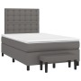 Cama box spring con colchón cuero sintético gris 120x200 cm de vidaXL, Camas y somieres - Ref: Foro24-3137657, Precio: 457,44...