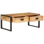 Mesa de centro hierro y madera maciza de mango 100x54x40 cm en Mesas de centro | Comprar online en Foru.es