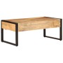 Mesa de centro hierro y madera maciza de mango 100x54x40 cm en Mesas de centro | Comprar online en Foru.es
