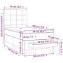Cama box spring con colchón terciopelo azul oscuro 90x190 cm de vidaXL, Camas y somieres - Ref: Foro24-3137819, Precio: 377,7...