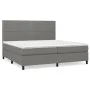 Box spring bed with dark gray fabric mattress 200x200 cm by vidaXL, Beds and slatted bases - Ref: Foro24-3141722, Price: 622,...