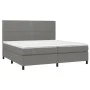 Box spring bed with dark gray fabric mattress 200x200 cm by vidaXL, Beds and slatted bases - Ref: Foro24-3141722, Price: 622,...