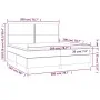 Box spring bed with dark gray fabric mattress 200x200 cm by vidaXL, Beds and slatted bases - Ref: Foro24-3141722, Price: 622,...