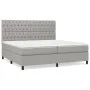 Box spring bed with light gray fabric mattress 200x200 cm by vidaXL, Beds and slatted bases - Ref: Foro24-3142041, Price: 681...