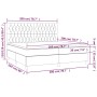 Cama box spring con colchón tela color crema 200x200 cm de vidaXL, Camas y somieres - Ref: Foro24-3142046, Precio: 642,89 €, ...
