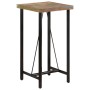 Mesa alta de hierro y madera maciza reciclada 55x55x107 cm en Mesas de comedor | Comprar online en Foru.es