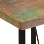 Mesa alta de hierro y madera maciza reciclada 55x55x107 cm en Mesas de comedor | Comprar online en Foru.es