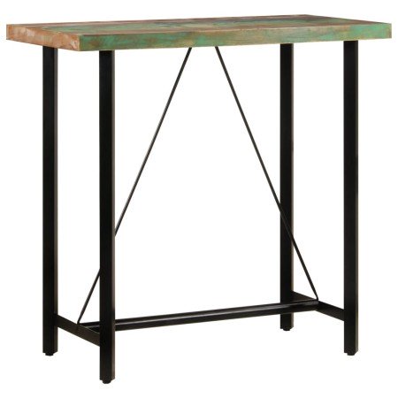 Mesa alta de hierro y madera maciza reciclada 110x55x107 cm en Mesas de comedor | Comprar online en Foru.es