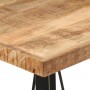 Mesa alta de hierro y madera maciza de mango 55x55x107 cm en Mesas de comedor | Comprar online en Foru.es