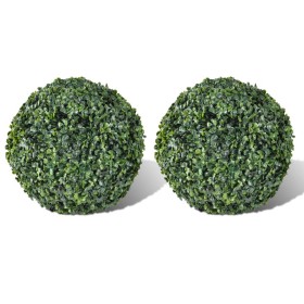 Arbusto de bolas Boj artificial H27 cm 2 unidades de vidaXL, Flora artificial - Ref: Foro24-40871, Precio: 30,30 €, Descuento: %