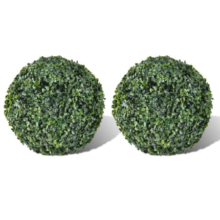 Arbusto de bolas Boj artificial H27 cm 2 unidades de vidaXL, Flora artificial - Ref: Foro24-40871, Precio: 30,30 €, Descuento: %