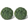Arbusto de bolas Boj artificial H27 cm 2 unidades de vidaXL, Flora artificial - Ref: Foro24-40871, Precio: 30,30 €, Descuento: %